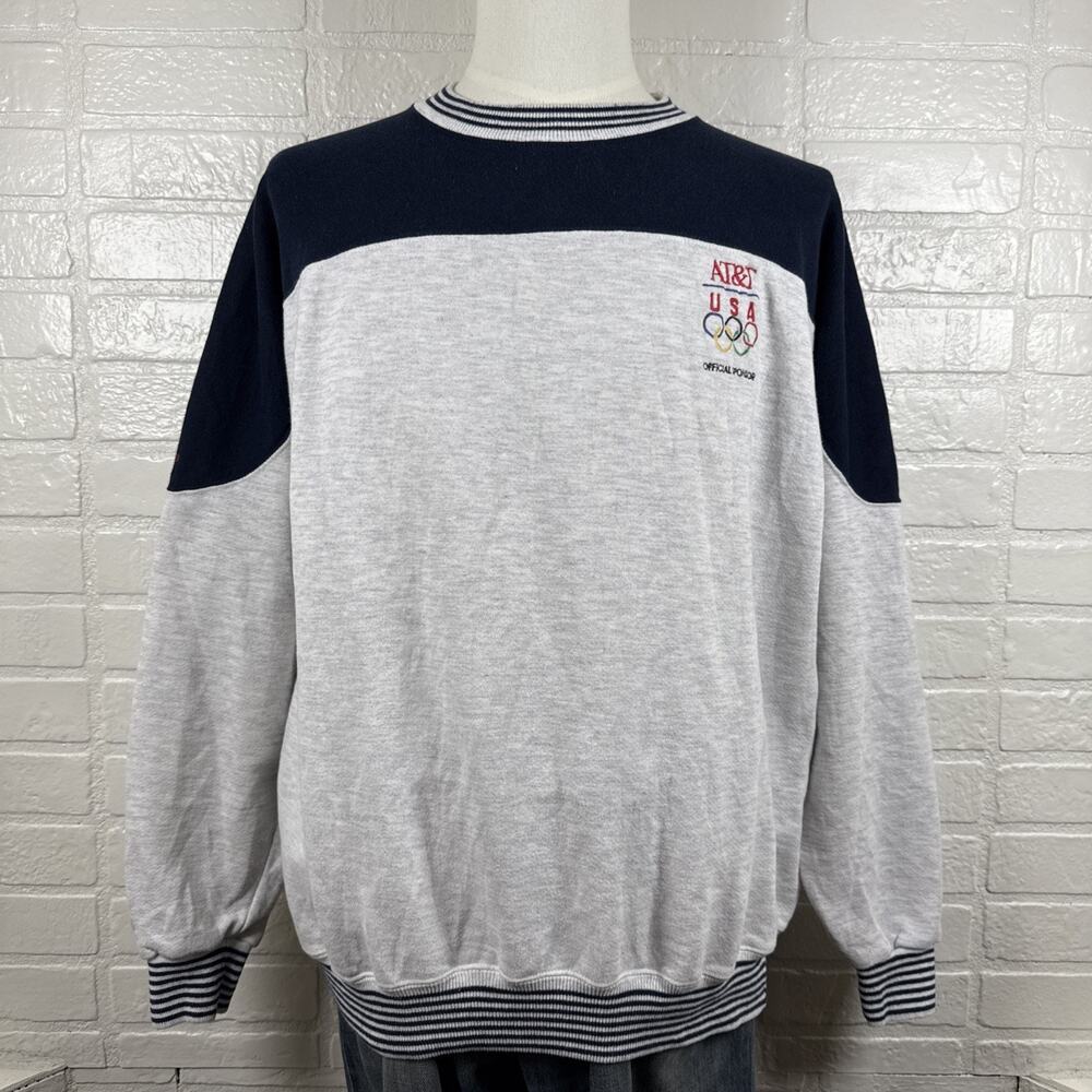 Vintage Olympics AT&T Sponsor Crewneck Sweatshirt Large Trademark Sportswear